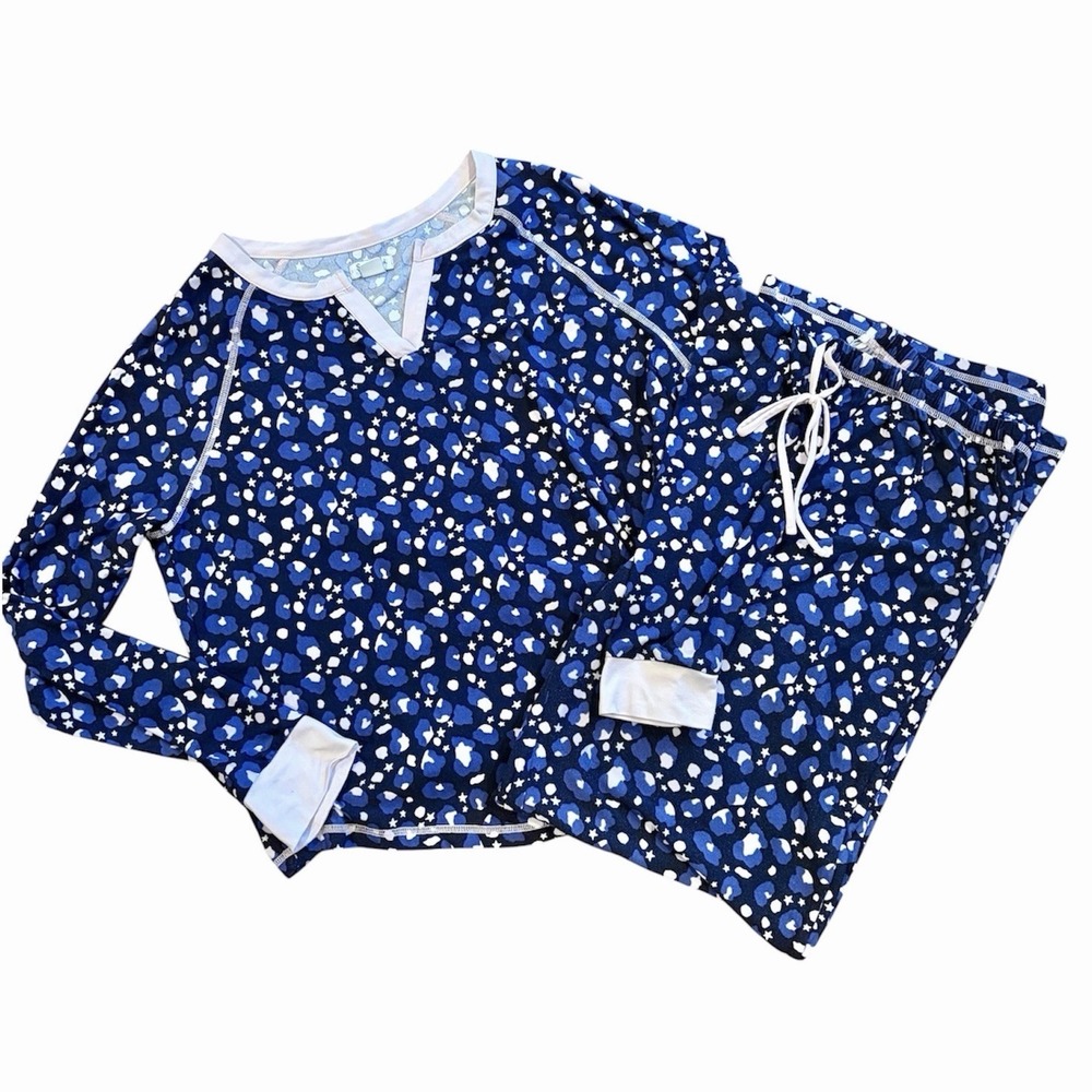 Splendid Button Down Shirt Womens Medium Blue Double Gauze Short Sleeve Boxy